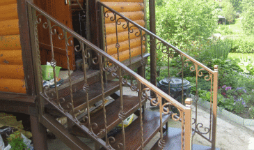 Кованые перила для лестниц из металла